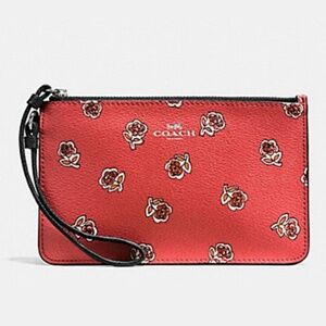 COACH  Small Sienna Rose Print Wristlet